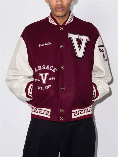 versace varsity jacket|versace varsity bomber jacket.